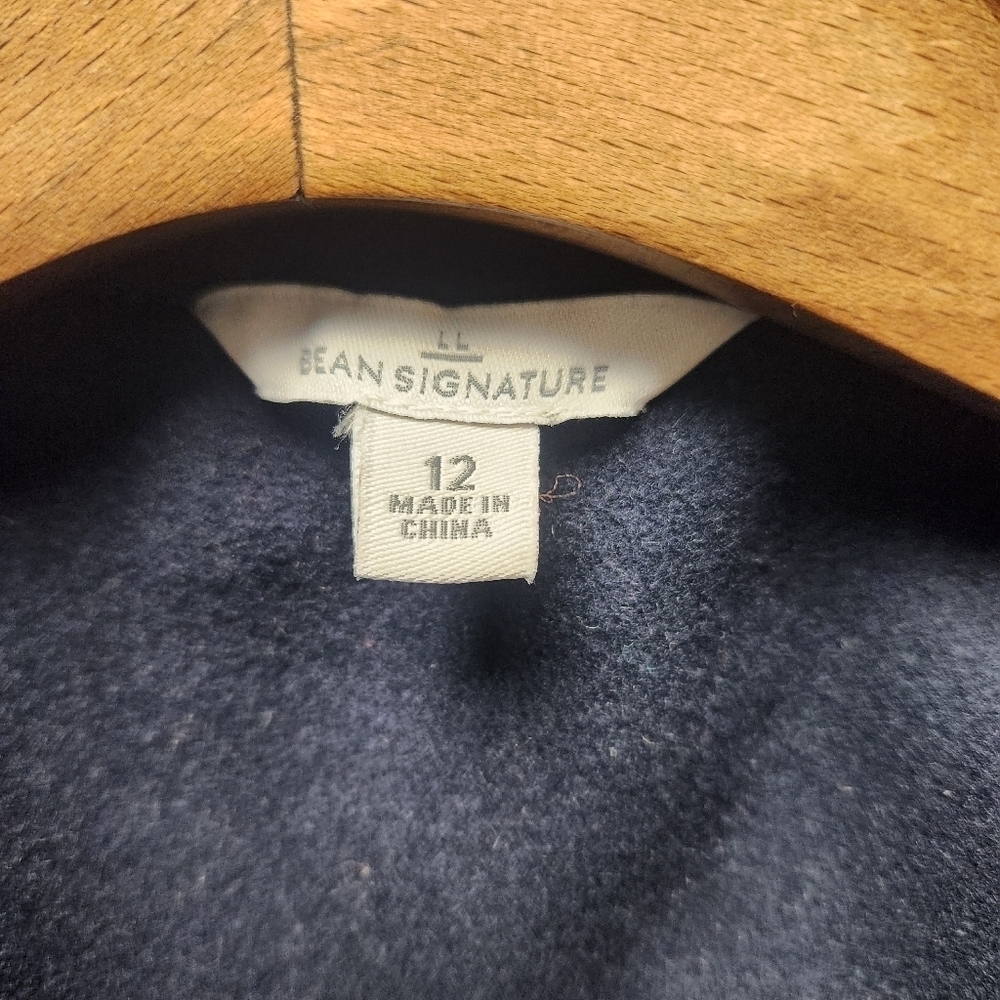 LL Bean Signature Wool Peacoat Sz. 12 Navy - Picture 4 of 14